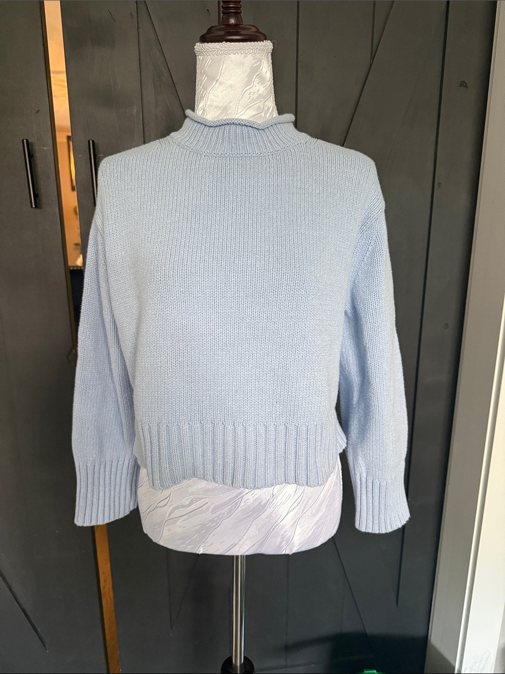 Jcrew Light Blue Roll Neck Women's Sweater